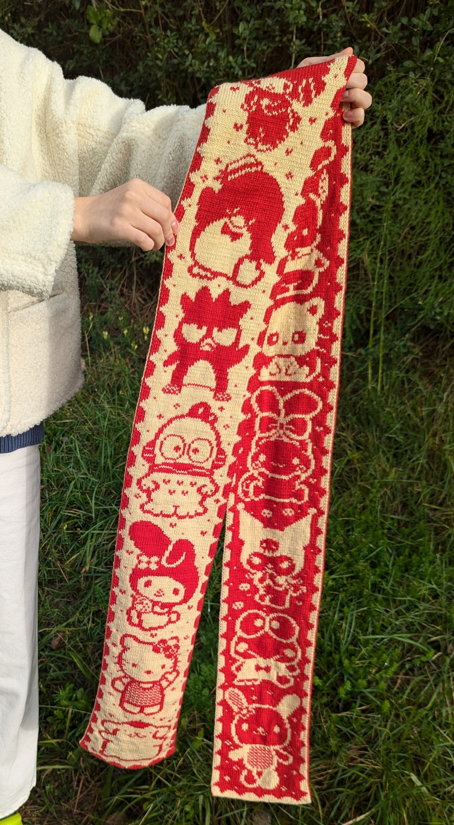 Cute Anime Mascot Scarf Knitting Pattern