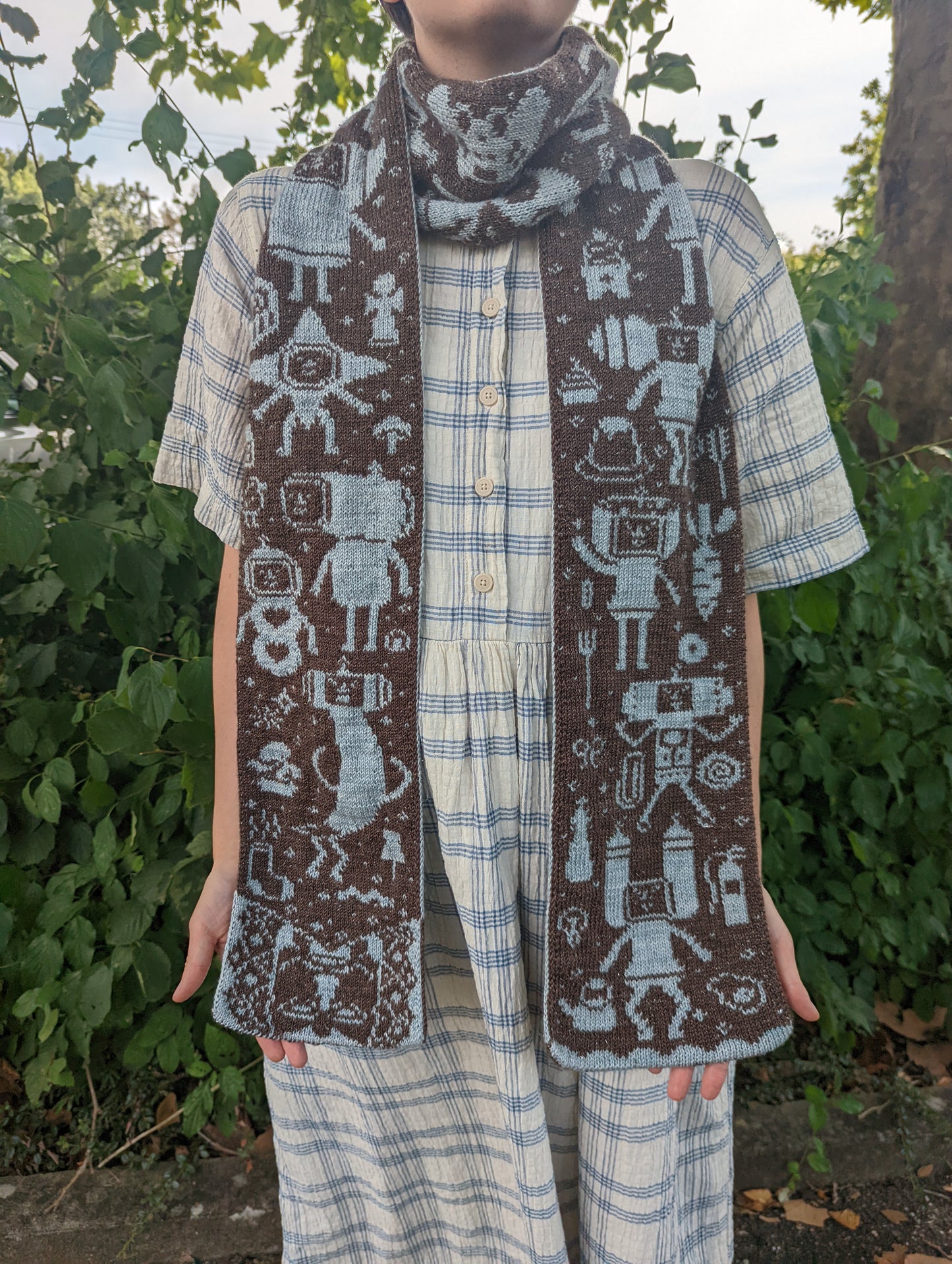Japanese Videogame Scarf Knitting Pattern