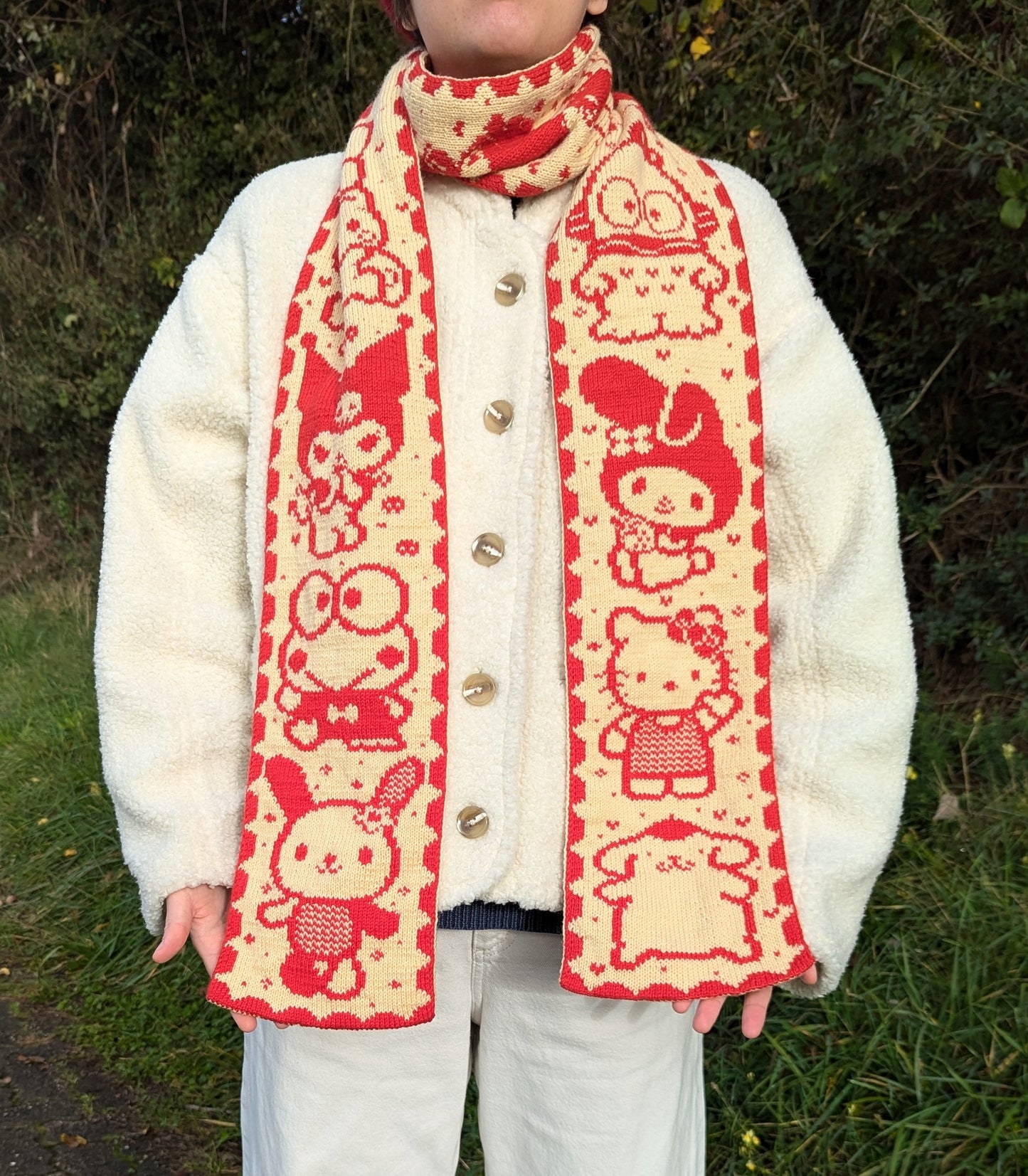 Cute Anime Mascot Scarf Knitting Pattern