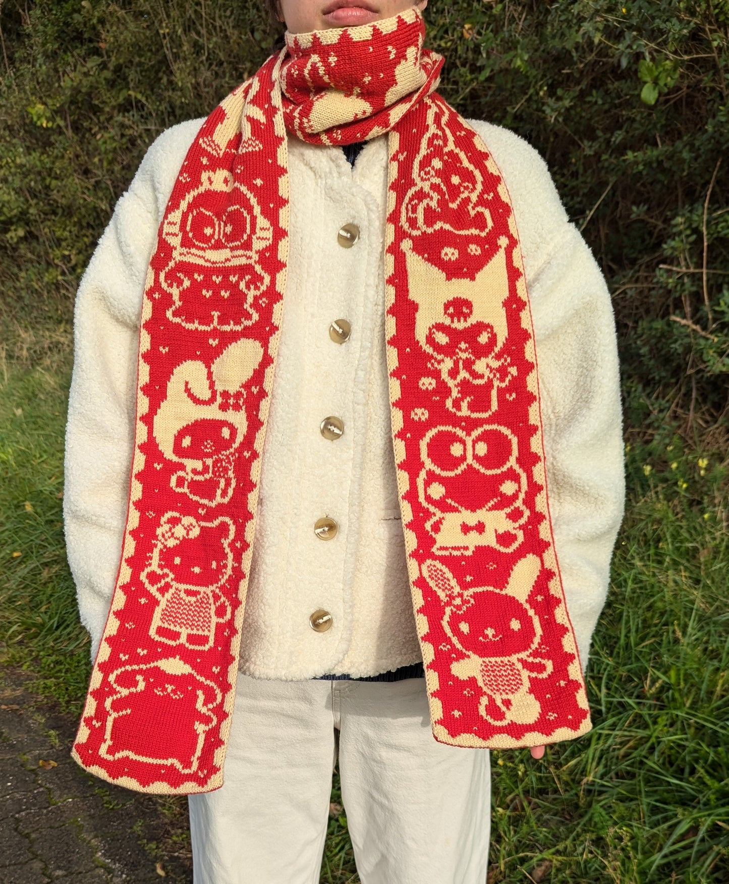 Cute Anime Mascot Scarf Knitting Pattern