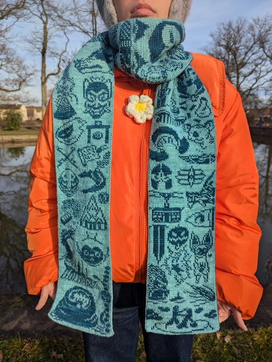 Master of the Elements Scarf Knitting Pattern