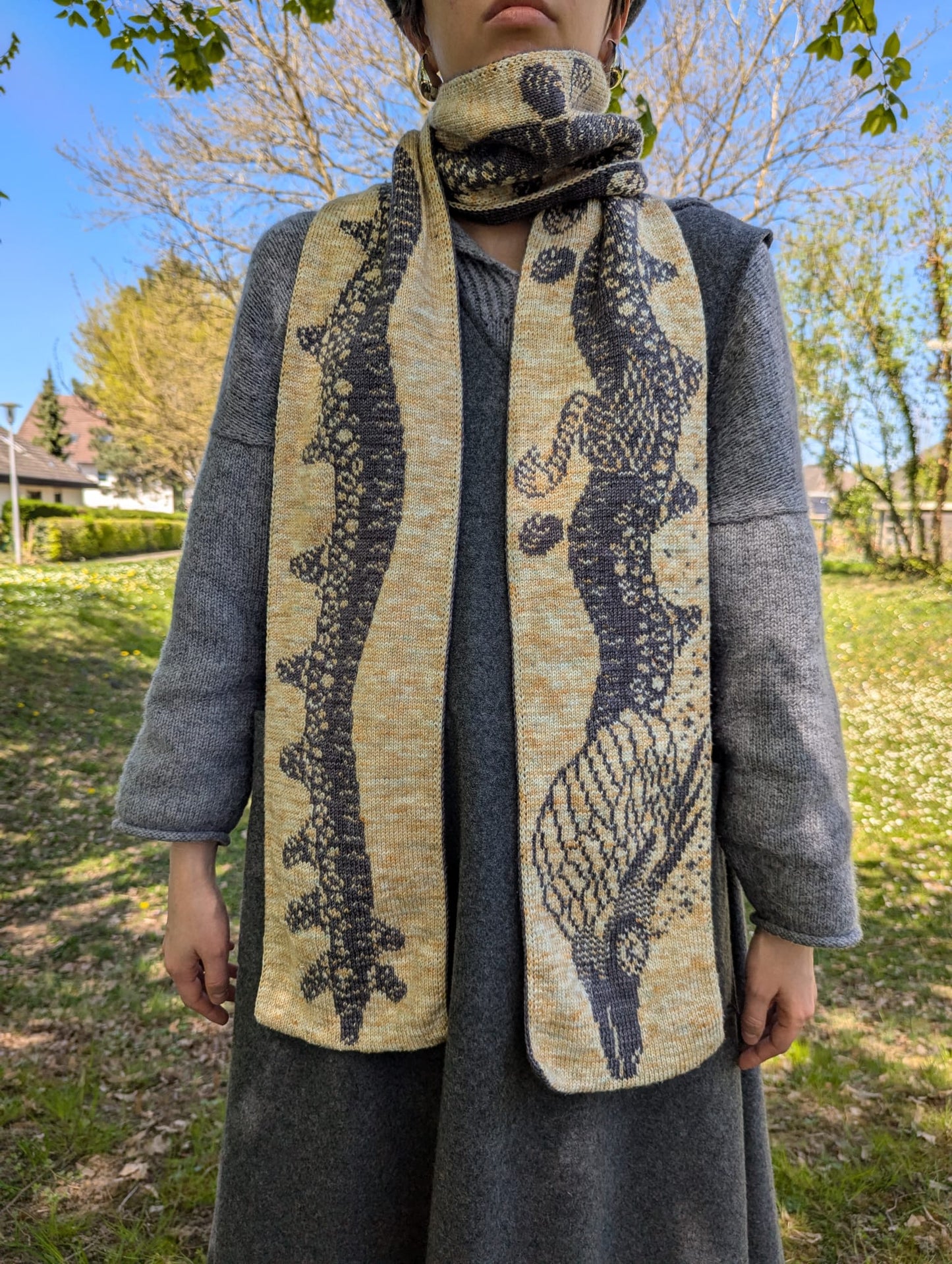 Dragon Scarf Knitting Pattern