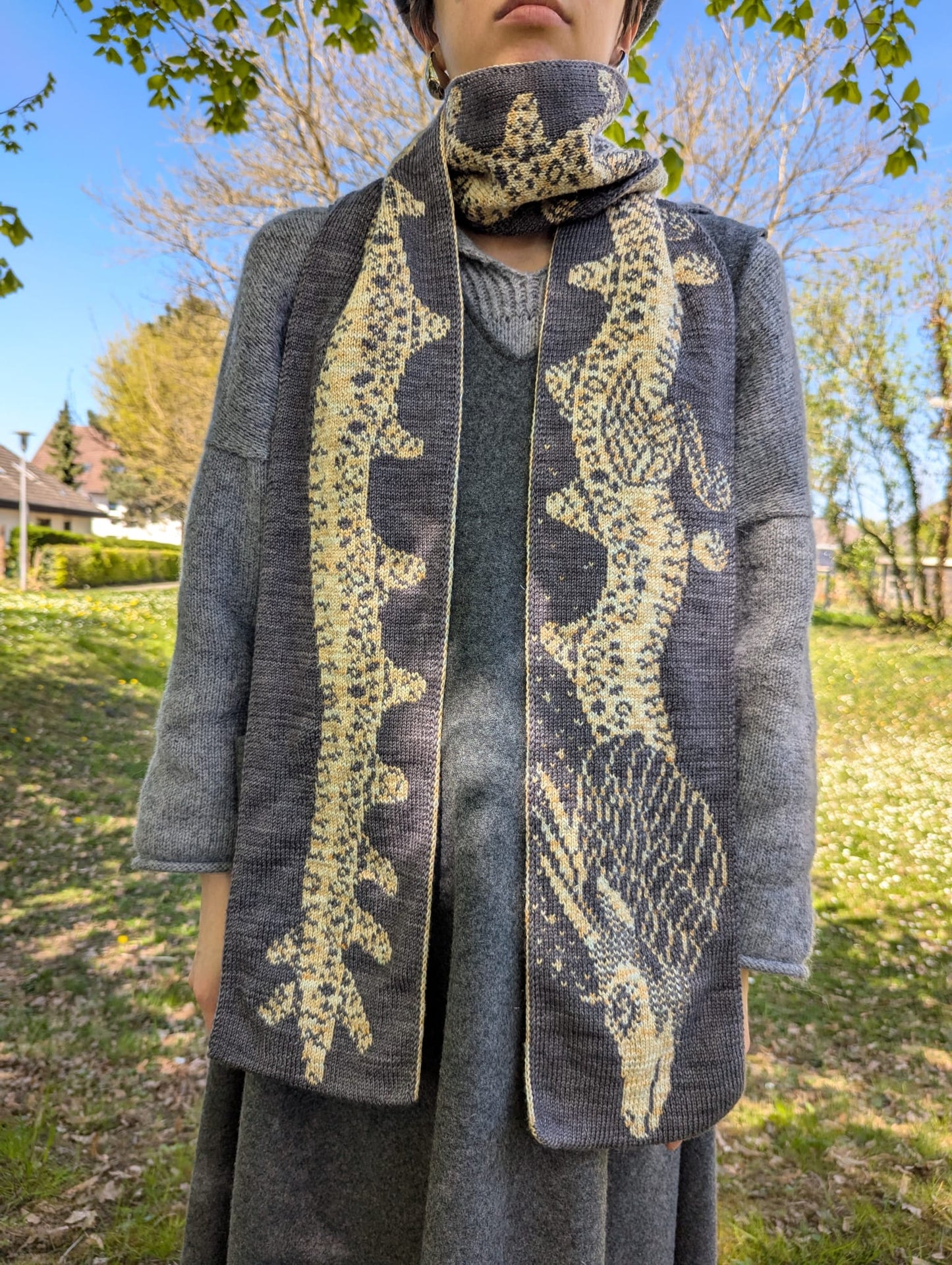 Dragon Scarf Knitting Pattern