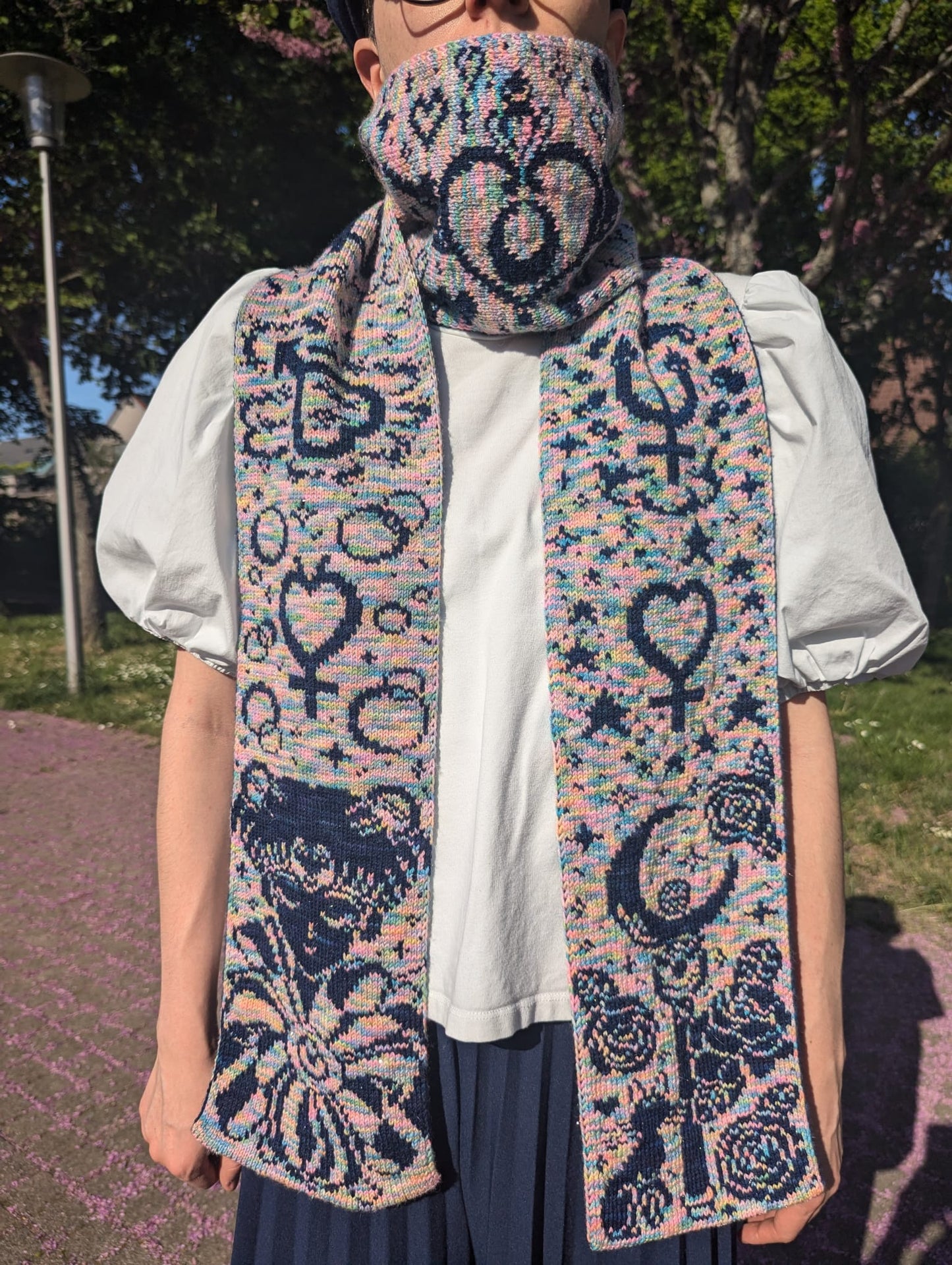 Magical Girl Scarf (Signs) Knitting Pattern