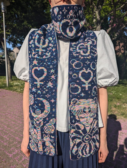 Magical Girl Scarf (Signs) Knitting Pattern