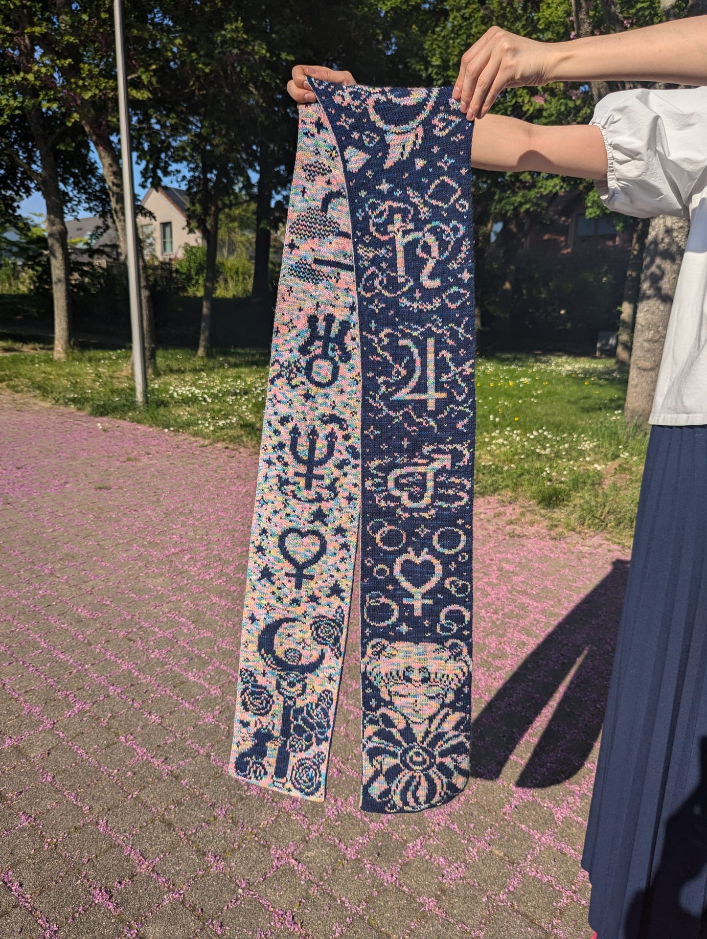 Magical Girl Scarf (Signs) Knitting Pattern