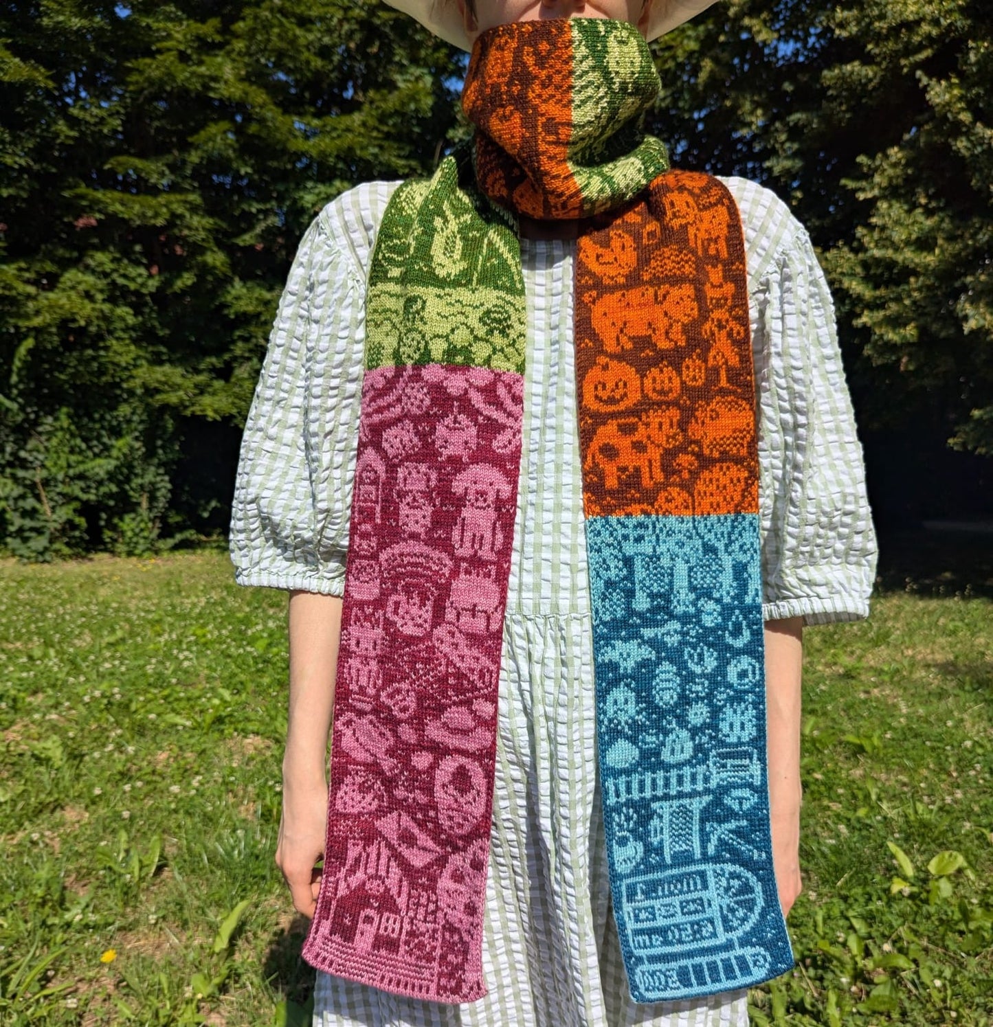 The Four Seasons Scarf Knitting Pattern