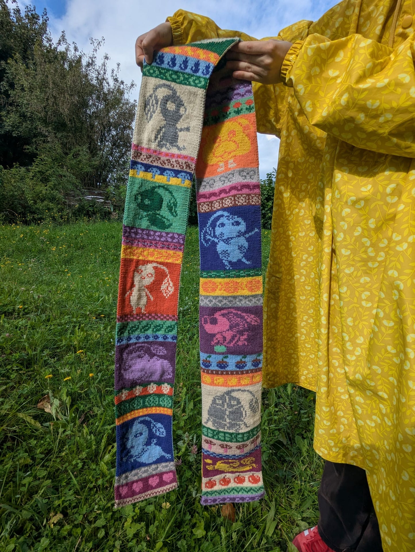 Plant Friends Scarf Knitting Pattern