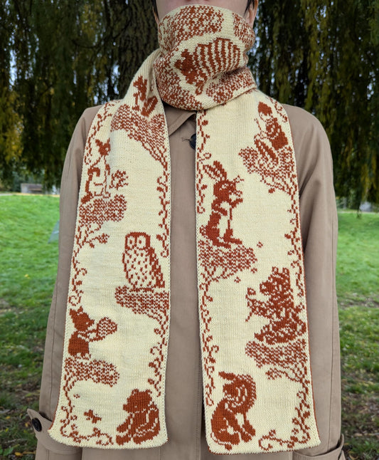 Honey Bear and Friends Scarf Knitting Pattern