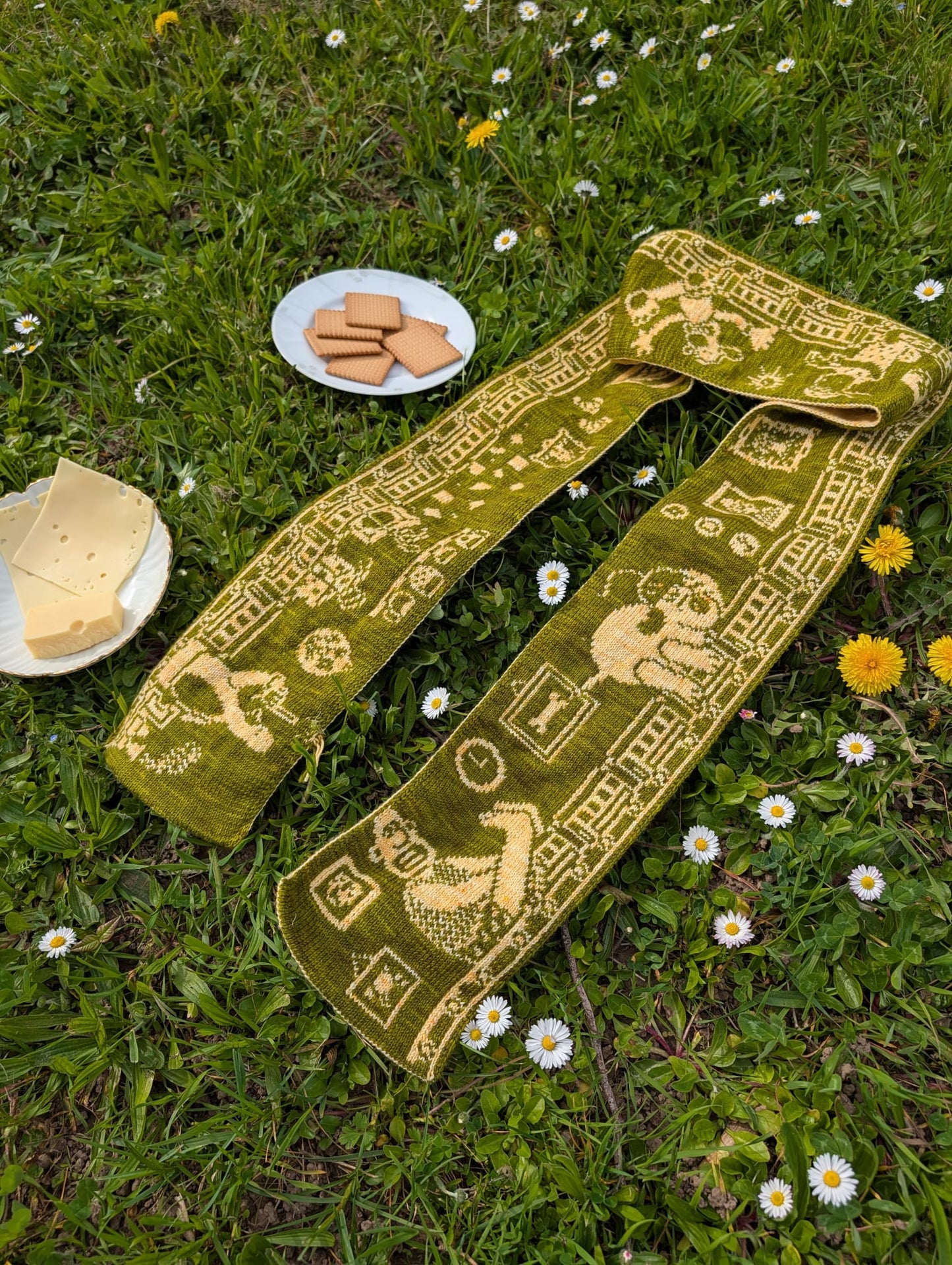 The Cheese And Cracker Thief Scarf Pattern