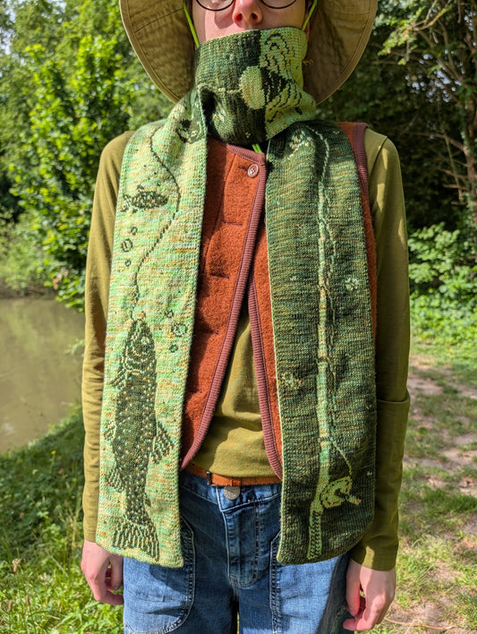 Catch of the Day Scarf Knitting Pattern