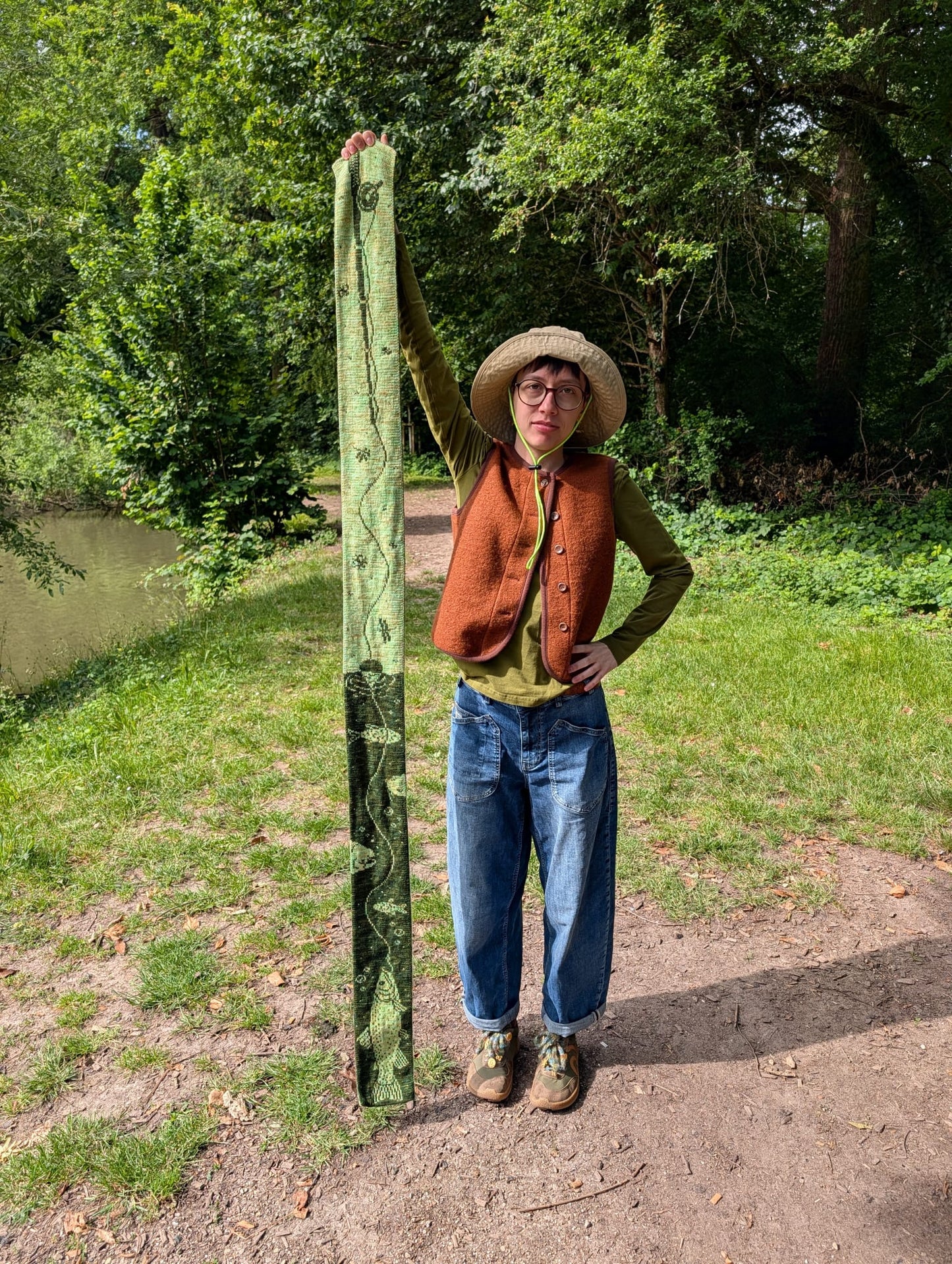 Catch of the Day Scarf Knitting Pattern